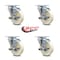 Service Caster 4 Inch Nylon Wheel Swivel Top Plate Caster Set with Brake SCC-20S414-NYS-TLB-4 - alternate 2